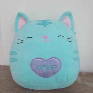 Squishmallows Kellytoy 15” Tabitha the Cat “Sweet” , Tiffany Green Color